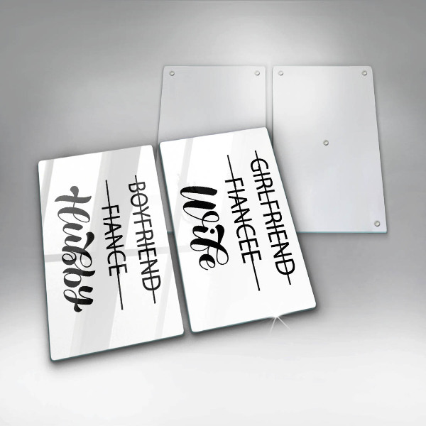 Ochrona na ścianę w kuchni Napis, sentencja, wzór