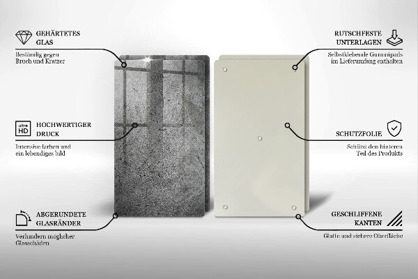 Osłona ściany przy kuchence gazowej Beton kamień tekstura