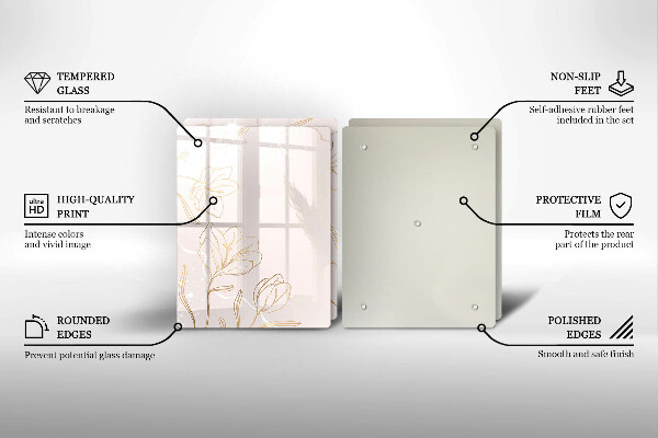 Osłona ściany przy kuchence gazowej Kontury kwiatów