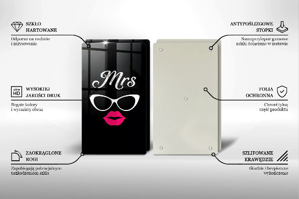 Osłona ściany przy kuchence gazowej Mrs. Mr. - Napis, sentencja