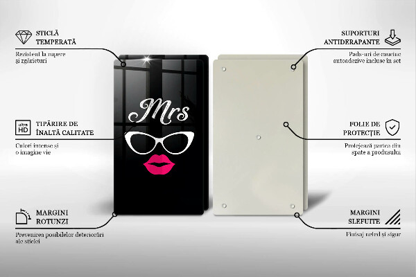 Osłona ściany przy kuchence gazowej Mrs. Mr. - Napis, sentencja