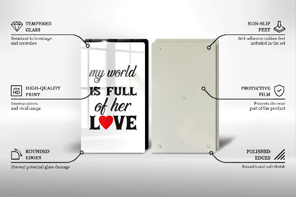 Osłona ściany przy kuchence gazowej Napis, sentencja