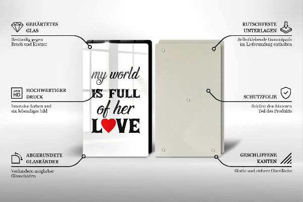 Osłona ściany przy kuchence gazowej Napis, sentencja