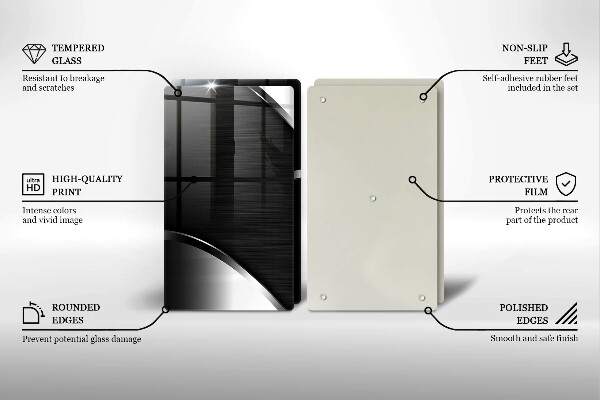 Osłona ściany przy kuchence gazowej Metalowa abstrakcja