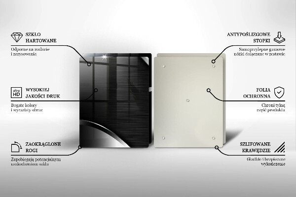 Osłona ściany przy kuchence gazowej Metalowa abstrakcja