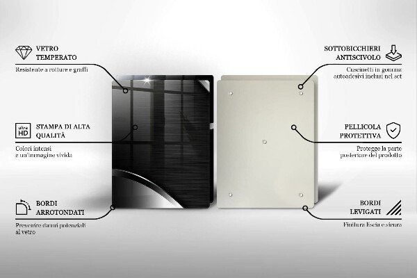 Osłona ściany przy kuchence gazowej Metalowa abstrakcja
