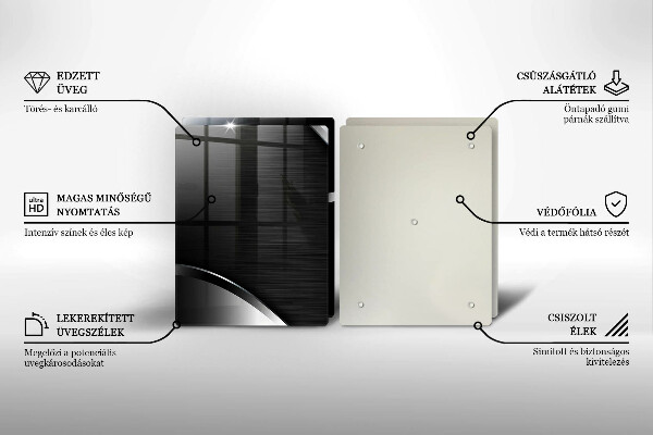 Osłona ściany przy kuchence gazowej Metalowa abstrakcja