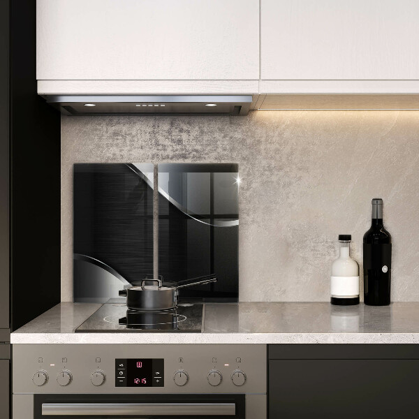 Osłona ściany przy kuchence gazowej Metalowa abstrakcja