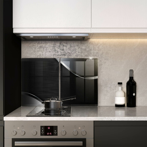 Osłona ściany przy kuchence gazowej Metalowa abstrakcja