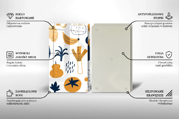 Płyta ochronna na kuchenkę Ilustracja jedzenie