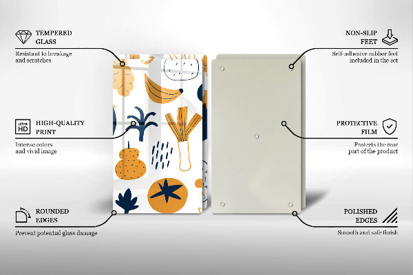 Płyta ochronna na kuchenkę Ilustracja jedzenie