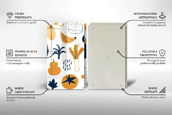 Płyta ochronna na kuchenkę Ilustracja jedzenie