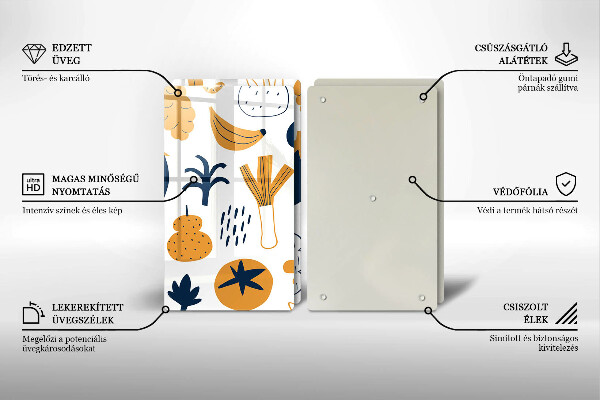 Płyta ochronna na kuchenkę Ilustracja jedzenie