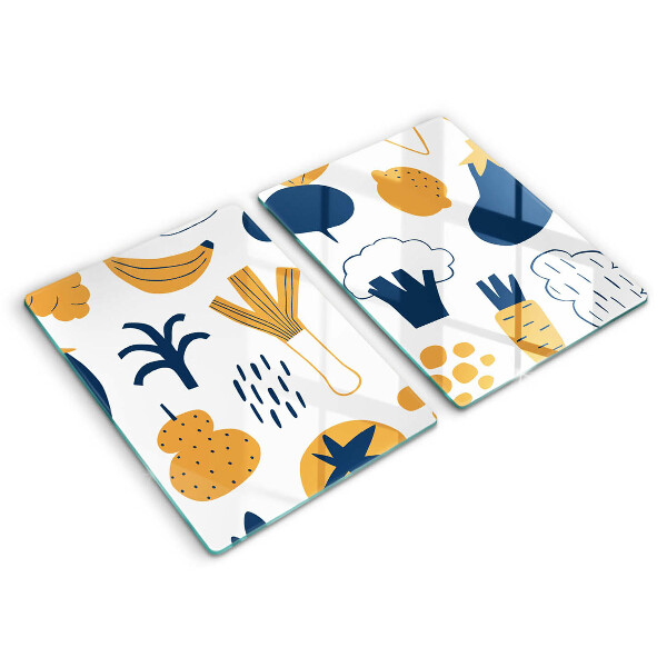 Płyta ochronna na kuchenkę Ilustracja jedzenie