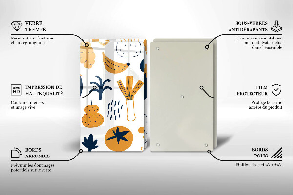 Płyta ochronna na kuchenkę Ilustracja jedzenie