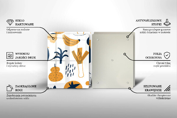 Płyta ochronna na kuchenkę Ilustracja jedzenie