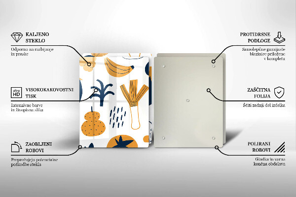 Płyta ochronna na kuchenkę Ilustracja jedzenie