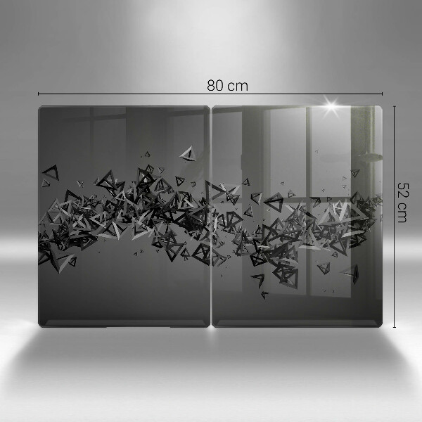 Osłona ściany przy kuchence gazowej Abstrakcja kształty 3D