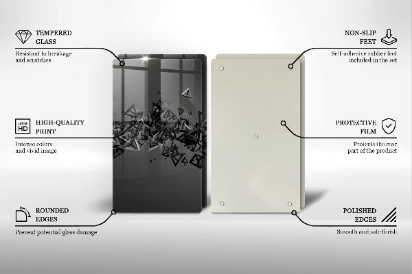 Osłona ściany przy kuchence gazowej Abstrakcja kształty 3D