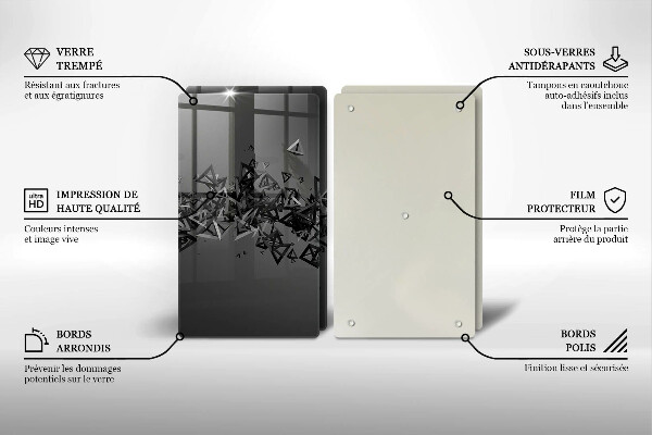 Osłona ściany przy kuchence gazowej Abstrakcja kształty 3D