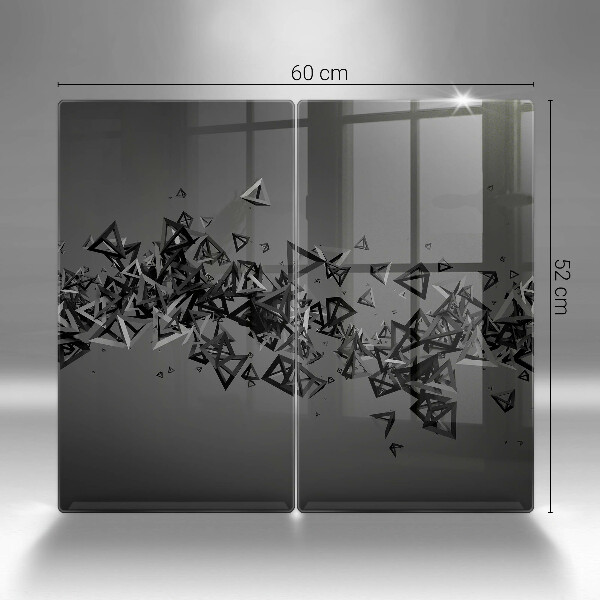 Osłona ściany przy kuchence gazowej Abstrakcja kształty 3D