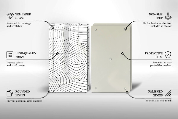 Płyta ochronna na kuchenkę Czarne linie abstrakcja