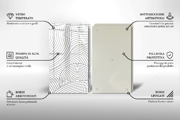 Płyta ochronna na kuchenkę Czarne linie abstrakcja