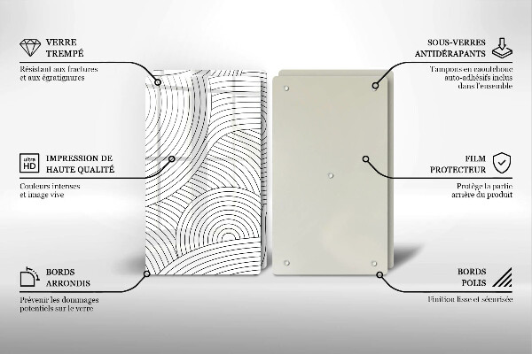 Płyta ochronna na kuchenkę Czarne linie abstrakcja