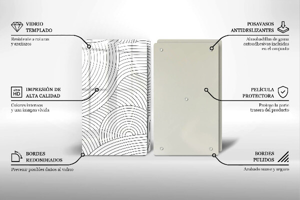 Płyta ochronna na kuchenkę Czarne linie abstrakcja