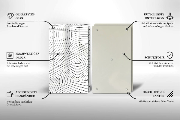 Płyta ochronna na kuchenkę Czarne linie abstrakcja