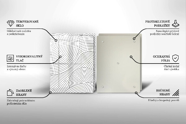 Płyta ochronna na kuchenkę Czarne linie abstrakcja