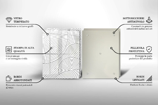 Płyta ochronna na kuchenkę Czarne linie abstrakcja