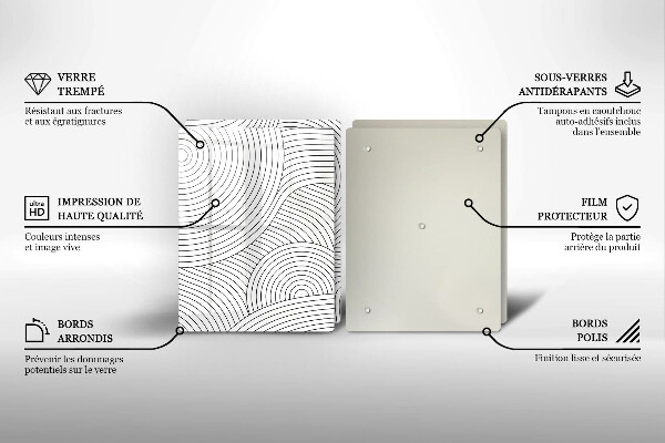 Płyta ochronna na kuchenkę Czarne linie abstrakcja