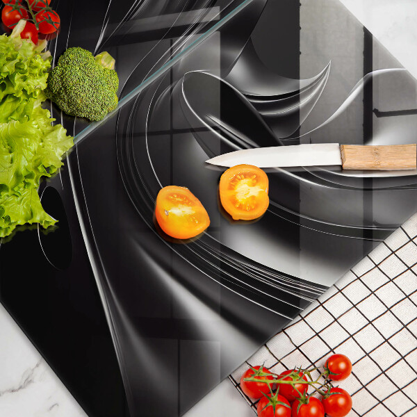 Osłona ściany przy kuchence gazowej Abstrakcja czarna masa