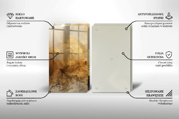 Osłona ściany przy kuchence gazowej Bogata tekstura