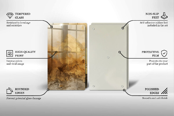 Osłona ściany przy kuchence gazowej Bogata tekstura