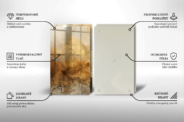 Osłona ściany przy kuchence gazowej Bogata tekstura