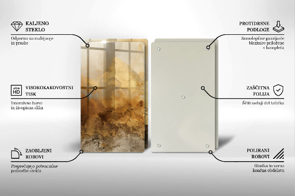 Osłona ściany przy kuchence gazowej Bogata tekstura