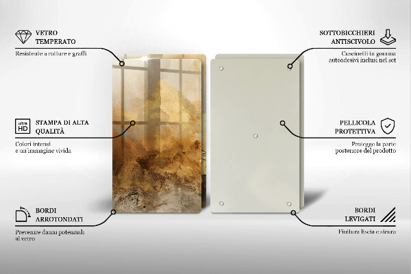 Osłona ściany przy kuchence gazowej Bogata tekstura