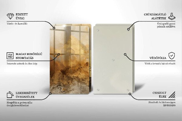 Osłona ściany przy kuchence gazowej Bogata tekstura