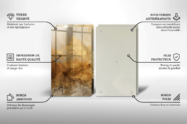 Osłona ściany przy kuchence gazowej Bogata tekstura