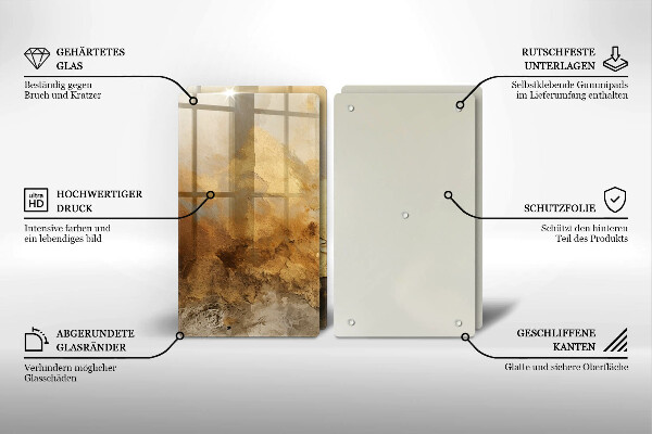 Osłona ściany przy kuchence gazowej Bogata tekstura