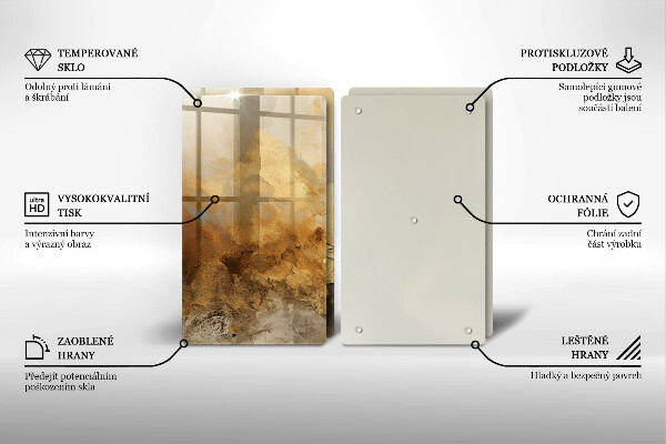 Osłona ściany przy kuchence gazowej Bogata tekstura