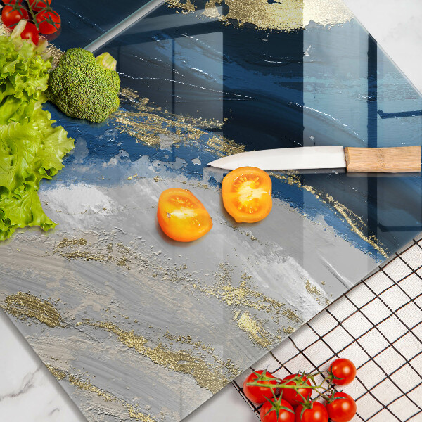 Osłona ściany przy kuchence gazowej Tekstura ze złotem