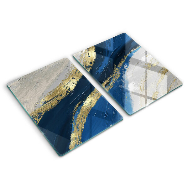 Osłona ściany przy kuchence gazowej Tekstura ze złotem