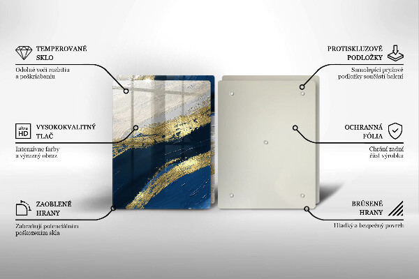 Osłona ściany przy kuchence gazowej Tekstura ze złotem