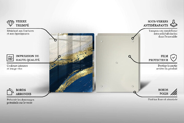 Osłona ściany przy kuchence gazowej Tekstura ze złotem