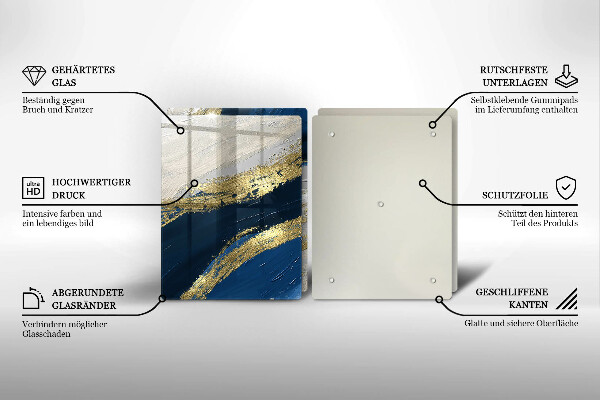 Osłona ściany przy kuchence gazowej Tekstura ze złotem