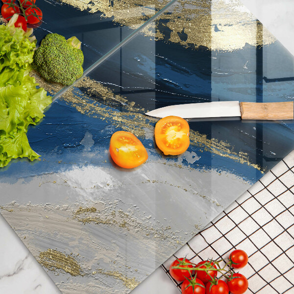 Osłona ściany przy kuchence gazowej Tekstura ze złotem