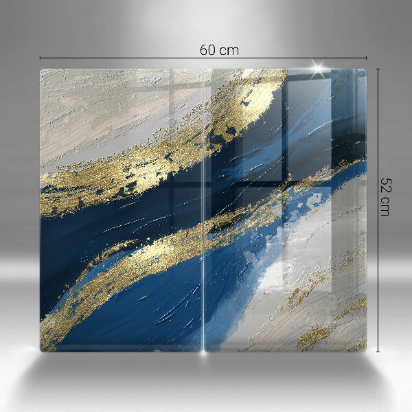 Osłona ściany przy kuchence gazowej Tekstura ze złotem